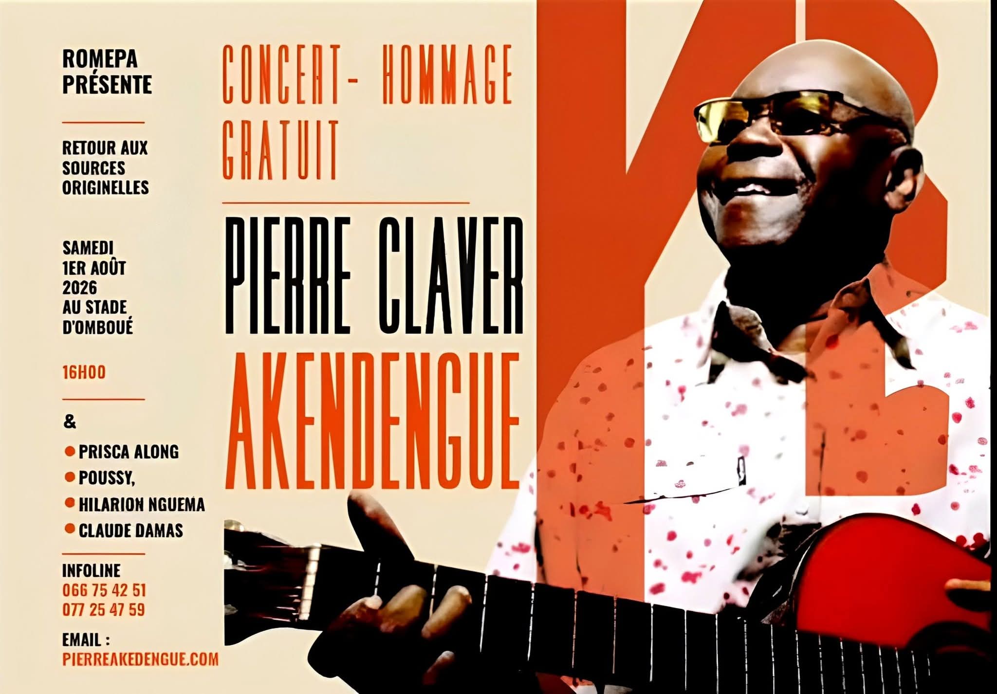 Affiche du concert hommage à Pierre Claver Akendengué, Omboué